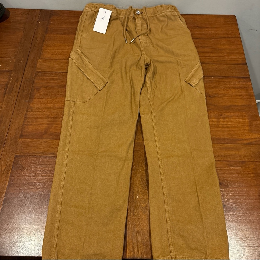 Jordan Essentials Men’s L Washed Chicago Cargo Pants Brown Nike FN6364-231 $120